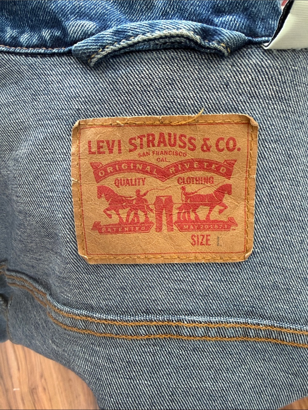 Classic Blue Denim Jacket - Men's Casual Trucker Jacket - Picture 4 of 4